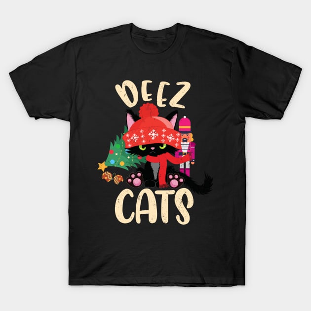 Deez Cats Nutcracker Christmas Funny Nuts Cats T-Shirt by alcoshirts